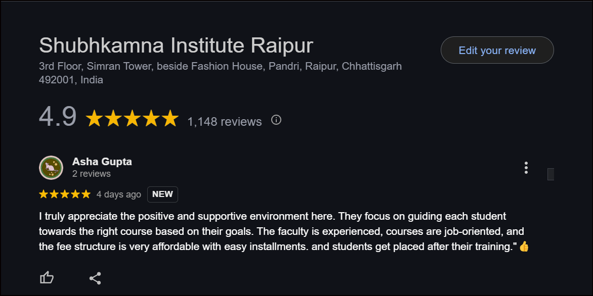 Google review 1